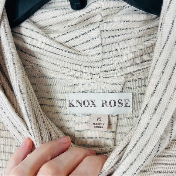 Knox Rose ivory striped long sleeve tunic top - Picture 7 of 11